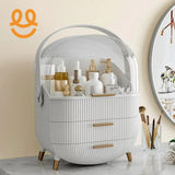 Luxury Portable Cosmetic Organizer Box with Lid & Drawers | With Free Bear Gift