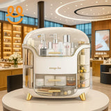 Elegant Multi-Layer Cosmetic Organizer with Lid & Drawers | With Free Bear Gift